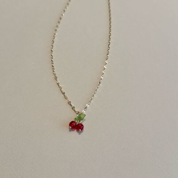 Cherry Pendant Necklace #1563 - Picture 3 of 4